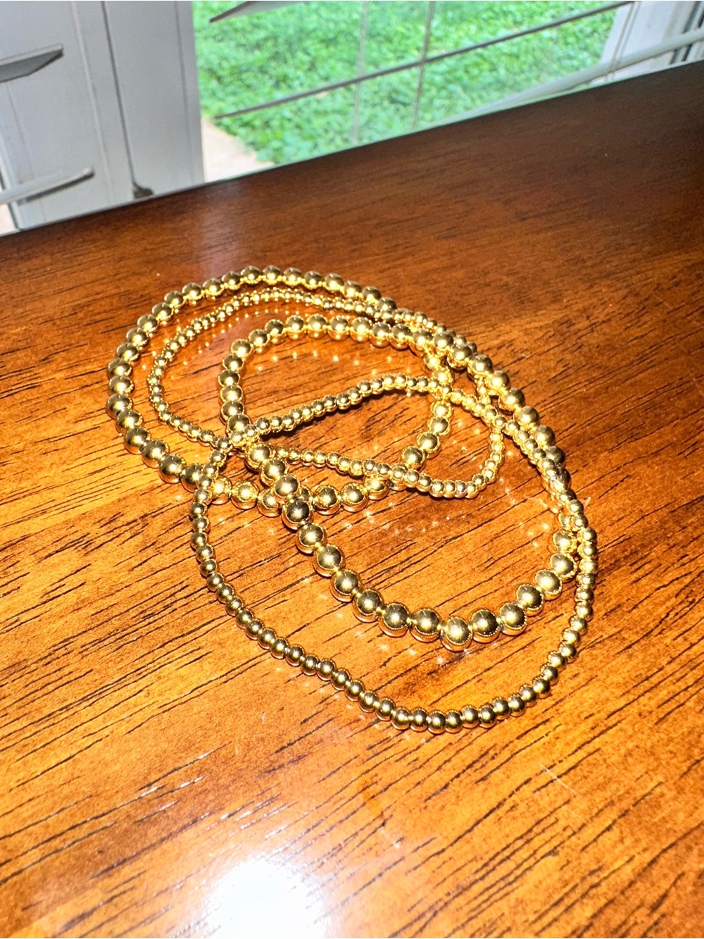 Mint & Lily gold bead bracelets